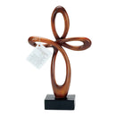 Dicksons 12 Inch Brown Finish Resin Decorative Tabletop Cross