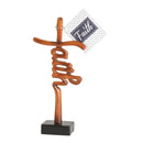 Faith Bronzetone Pedestal Cross 7 inch Resin Decorative Tabletop Figurine