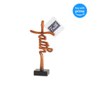 Faith Bronzetone Pedestal Cross 7 inch Resin Decorative Tabletop Figurine