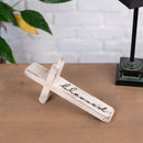 Dicksons Blessed White 10 x 5 Inch Resin Stone Tabletop Cross