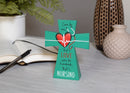 Care Love Nursing Teal Cross 6 x 4.5 Resin Decorative Wall and Tabletop Frame