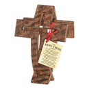 Natural Brown Cross Hope Fish Cross 6 x 4 Resin Decorative Tabletop Figurine