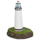 Weathered White Lighted Lighthouse 5 inch Resin Decorative Tabletop Figurine