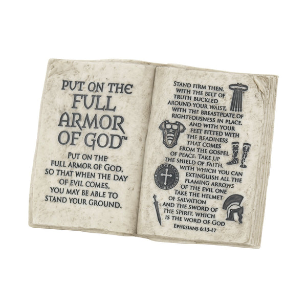 Dicksons Full Armor of God Ephesians 6:14-17 Natural 2 x 8 Inch Resin Stone Tabletop Plaque