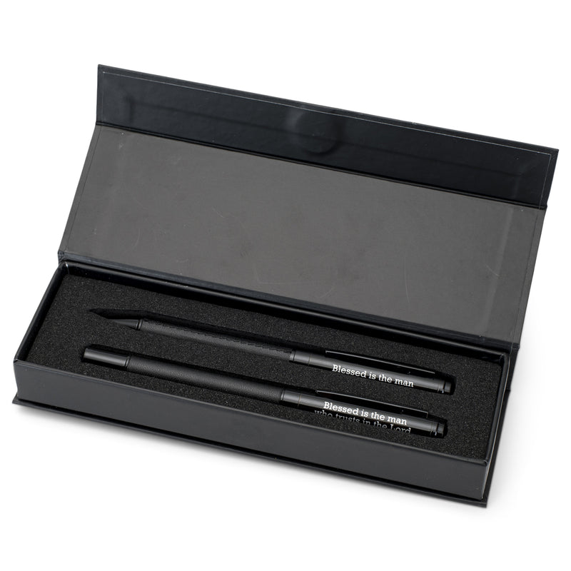 Dicksons Blessed Is The Man Ballpoint Pen & Lead Pencil Boxed Gift Set