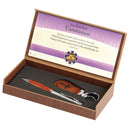 First Holy Communion Purple 7.5 x 4 Metal Pen and Key Chain Boxed Gift Set