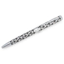 Full Armor Shiny Silver Tone 5 inch Metal Ballpoint Pen On Card
