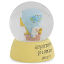 Precious Little One Yellow Base 4 x 3 Resin Decorative Tabletop Glitter Snow Globe