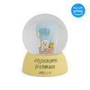 Precious Little One Yellow Base 4 x 3 Resin Decorative Tabletop Glitter Snow Globe