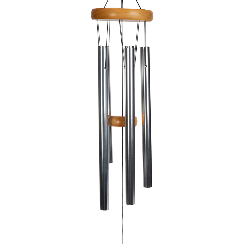 Thought Of You Today Silver Tone Striker 35 x 5 Aluminum Wind Chime Noisemaker