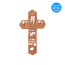 Dicksons Lord's Last Supper Woodgrain Carved 12 Inch Resin Wall Cross