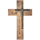 Dicksons Faith All Things Filigree Wood Look 9 Inch Resin Stone Hanging Wall Cross