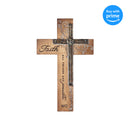 Dicksons Faith All Things Filigree Wood Look 9 Inch Resin Stone Hanging Wall Cross