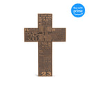 Psalm 23 Golden Brown 11 x 7 Resin Decorative Hanging Wall Cross