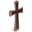 Rustic Brown Floral 14 x 10 Resin Decorative Hanging Wall Cross