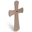 Rustic Brown Floral 14 x 10 Resin Decorative Hanging Wall Cross