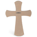 Rustic Brown Floral 14 x 10 Resin Decorative Hanging Wall Cross