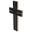 Distressed Brown Antique Look 12 x 7 Resin Decorative Hanging Wall Cross