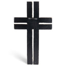 Distressed Brown Antique Look 12 x 7 Resin Decorative Hanging Wall Cross