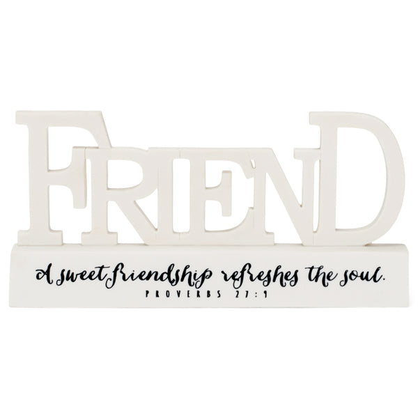 Dicksons Friend Friendship Refreshes The Soul Proverbs 27 Resin Stone Tabletop Word Plaque