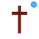 Mahogany Wood 10 Inch Christian Wall Cross Lord God Jesus